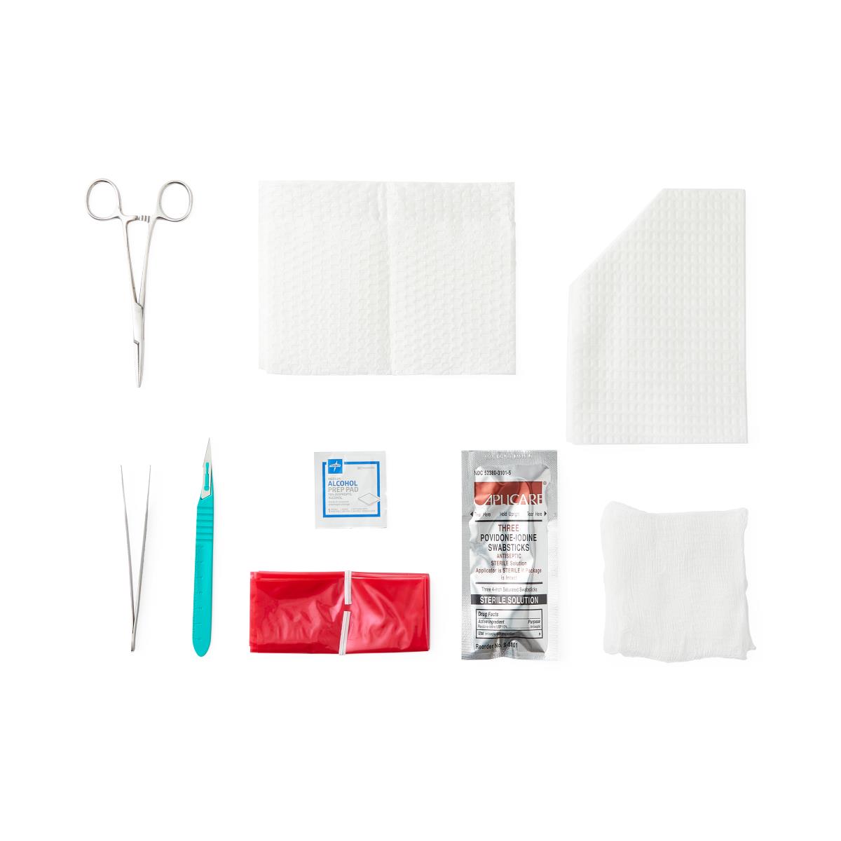 Medline Incision and Drainage Trays with COMFORT LOOP Instruments