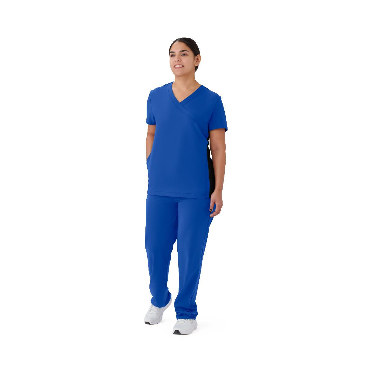 Medline Staten AVE Women's Yoga-Style Scrub Tops with Zipper Pockets (Style 4865)