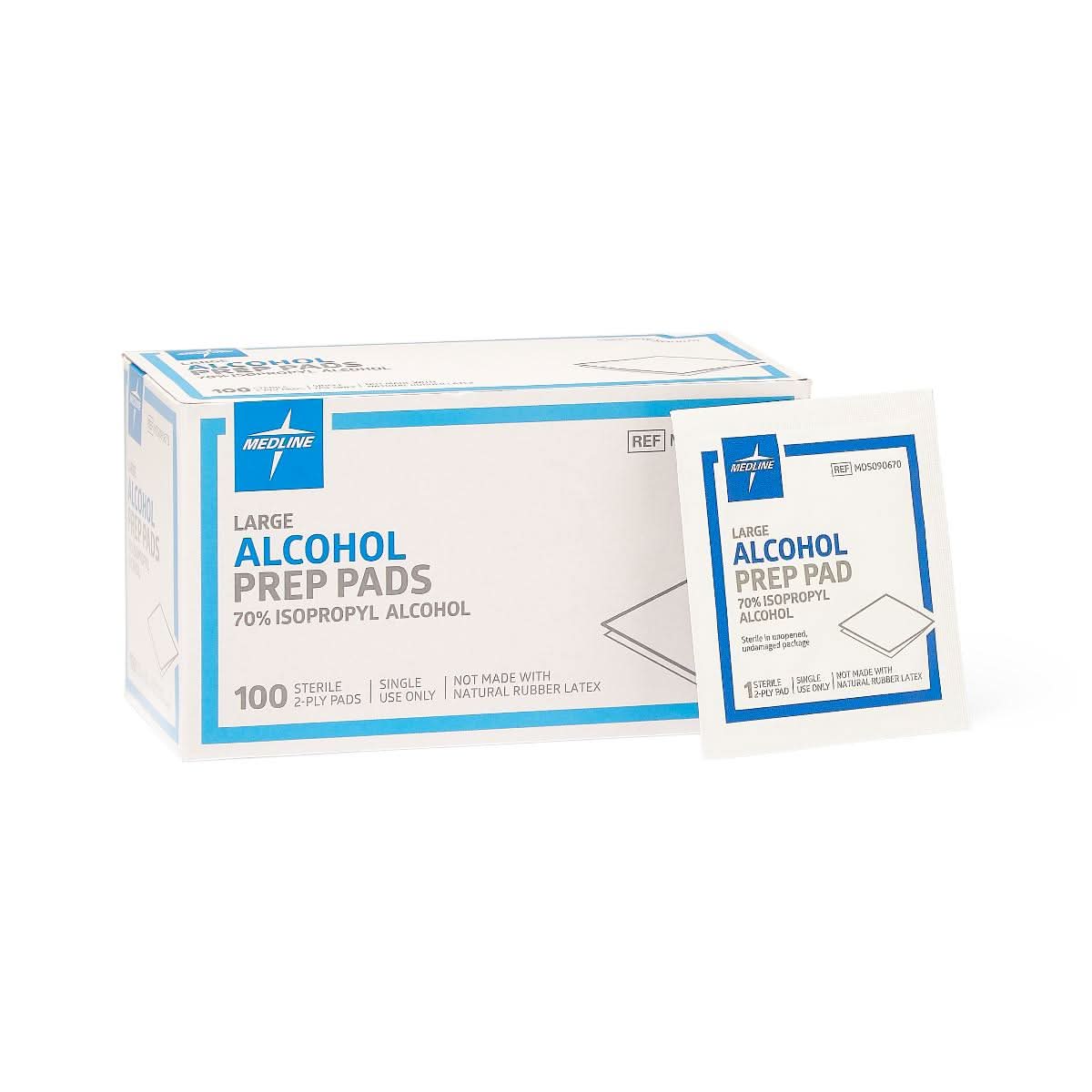 Medline Webcol 2-Ply Alcohol Prep Pads