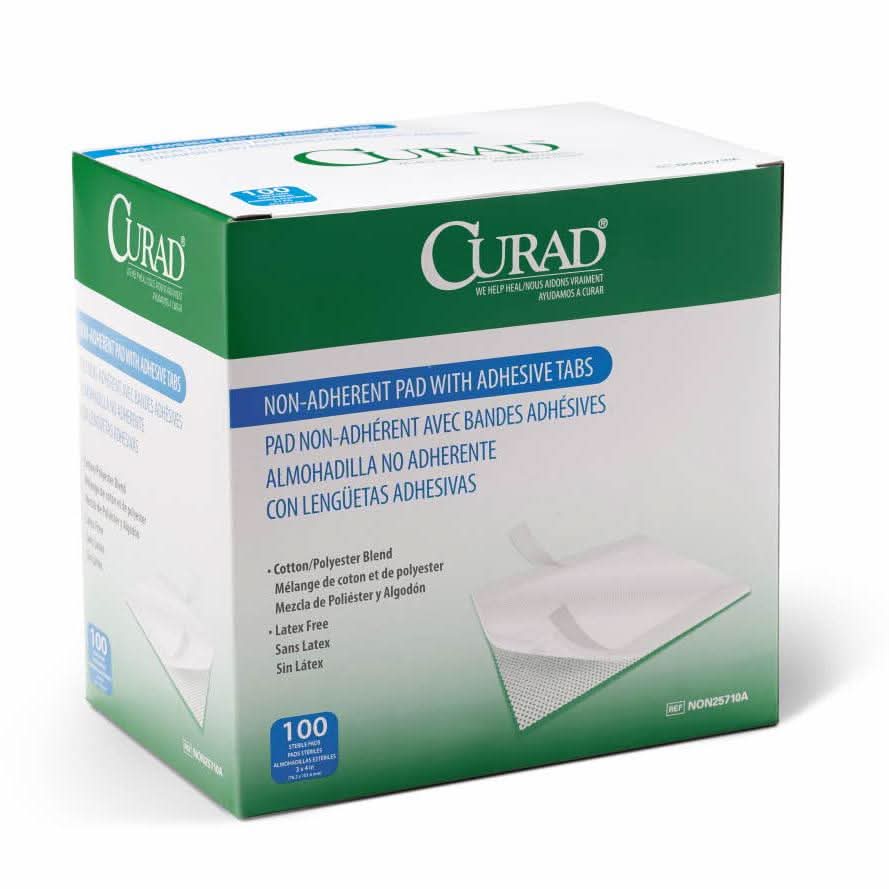 Medline CURAD Sterile Nonadhernt Pad with Adhesive Tab