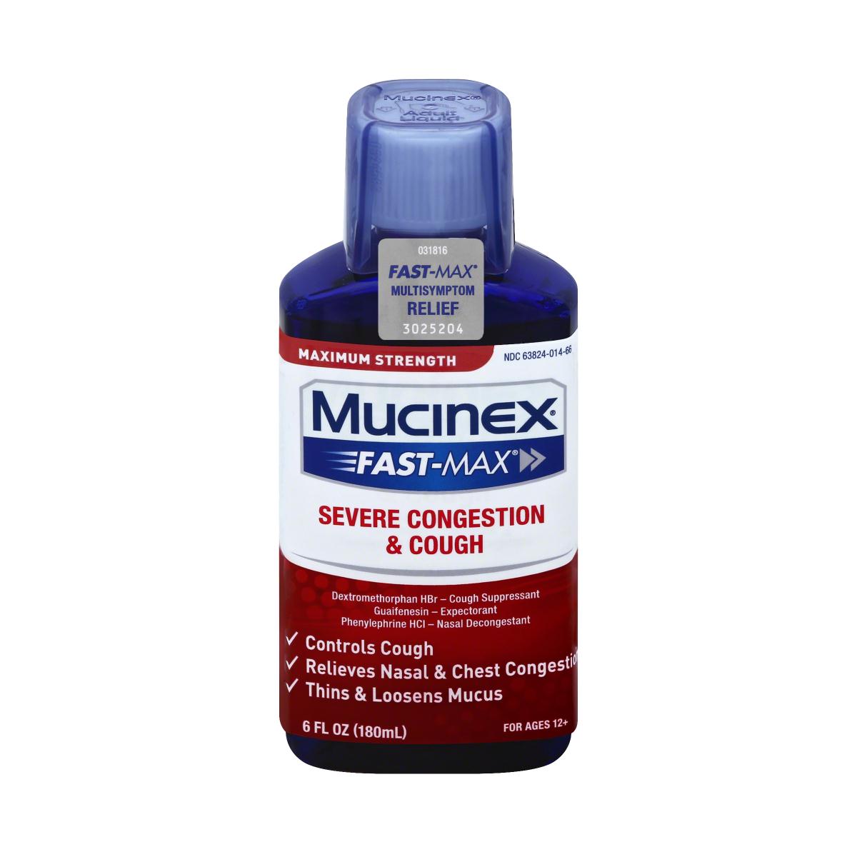 Medline Mucinex FAST-MAX Liquid Cough and Cold Medicine