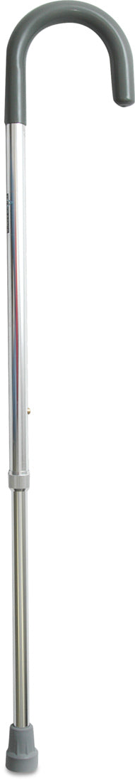 Compass Health ProBasics Round Handle Cane (SIlver), 250 lb Weight Capacity, Sold 10/cs