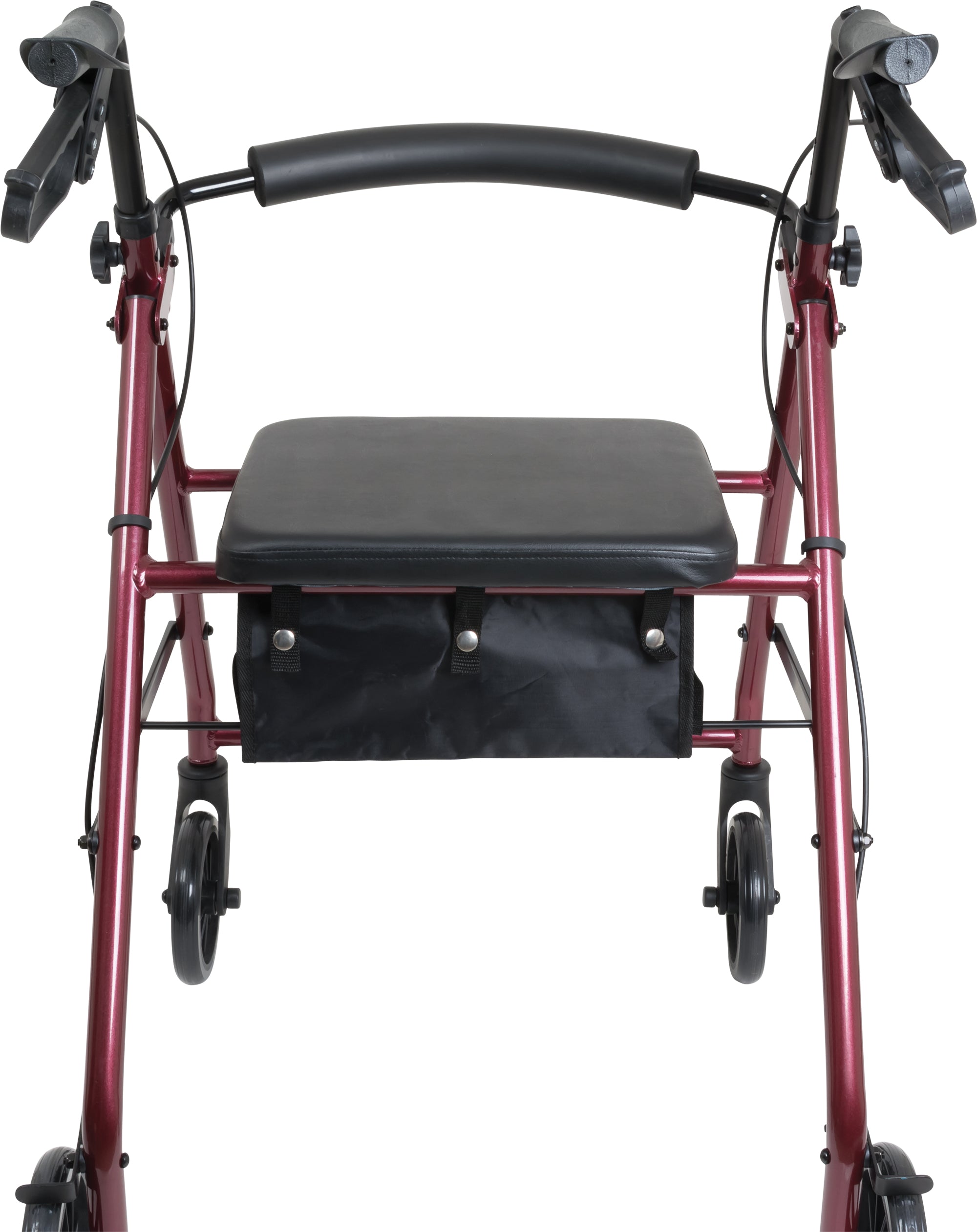 Compass Health ProBasics Aluminum Rollator with 6-inch Wheels, Burgundy