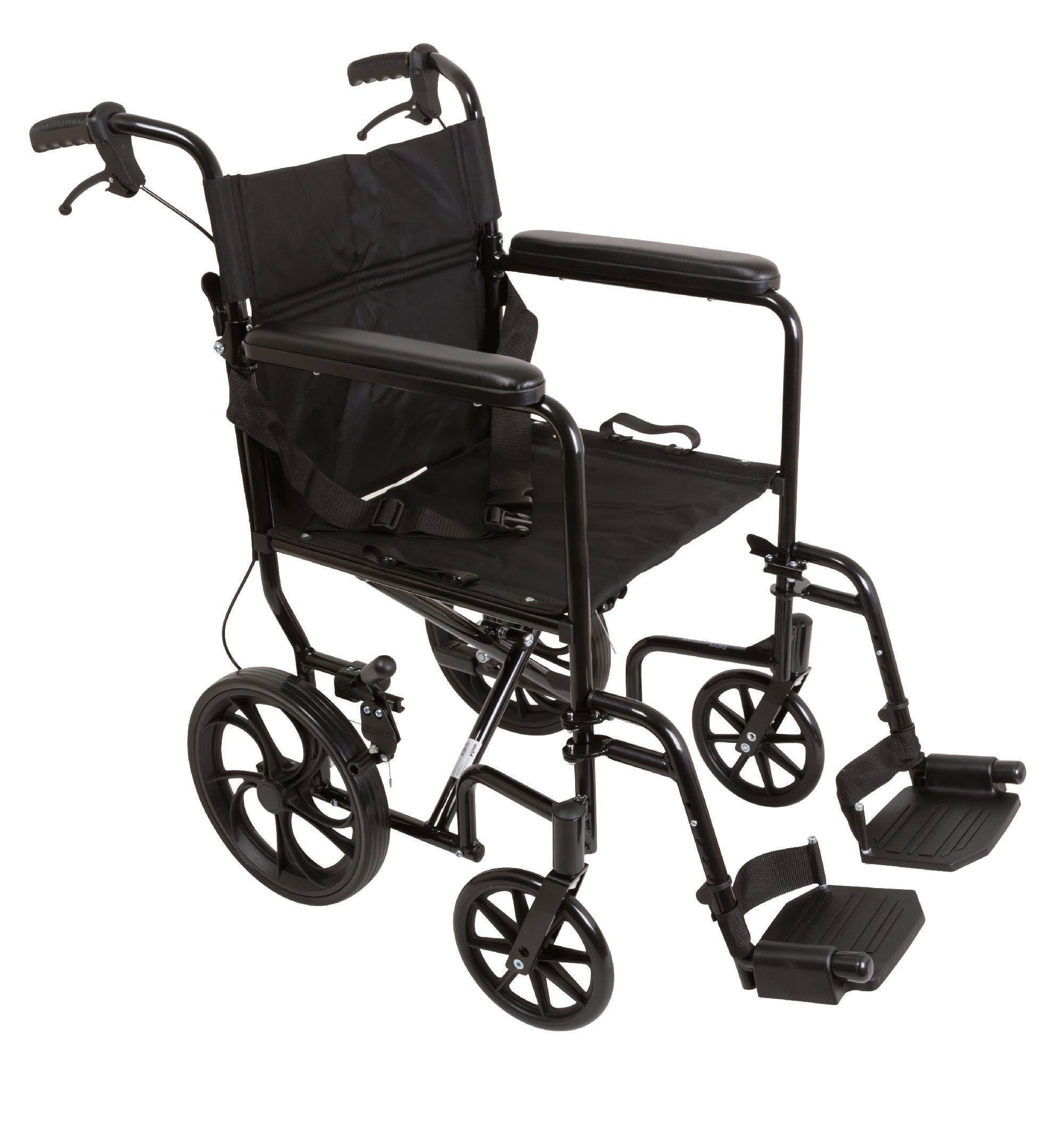 Compass Health ProBasics Aluminum Transport Chair with 12-Inch Wheels, 300 lb Weight Capacity, 1/cs