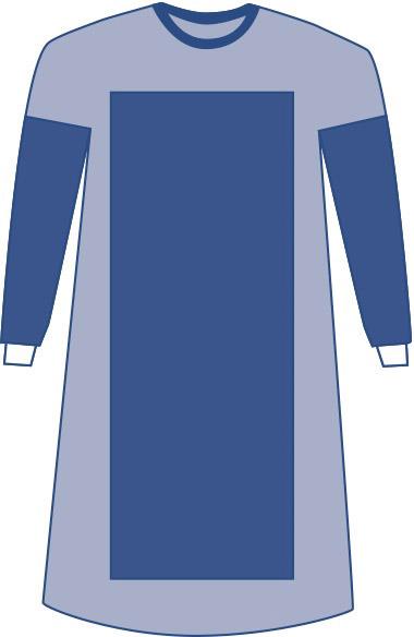 Medline Sterile Poly-Reinforced Aurora Gowns with Set-In Sleeves