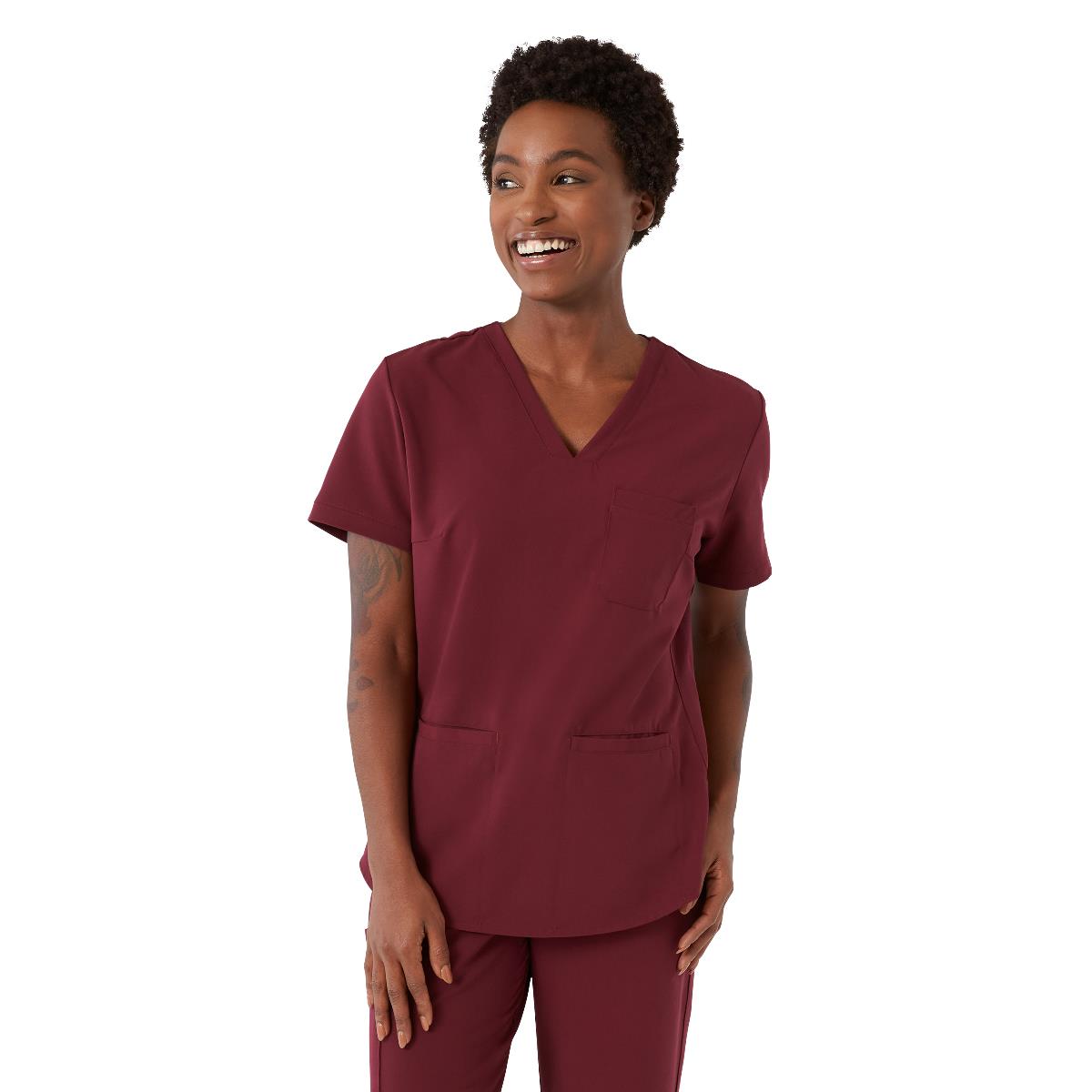 Medline Lexington AVE Women's 3-Pocket Scrub Tops (Style 4802) - Eggplant