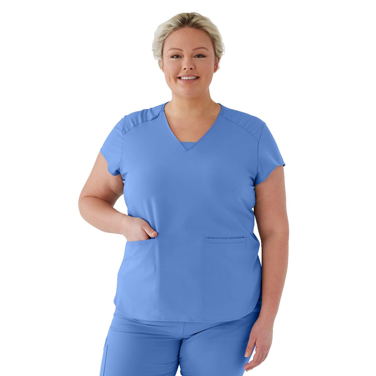 Medline Monroe AVE Women's V-Neck Tunic Style Scrub Tops (Style 4805)