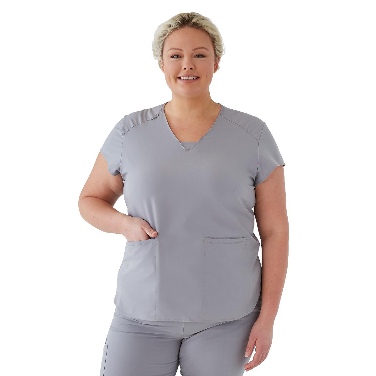 Medline Monroe AVE Women's V-Neck Tunic Style Scrub Tops (Style 4805)