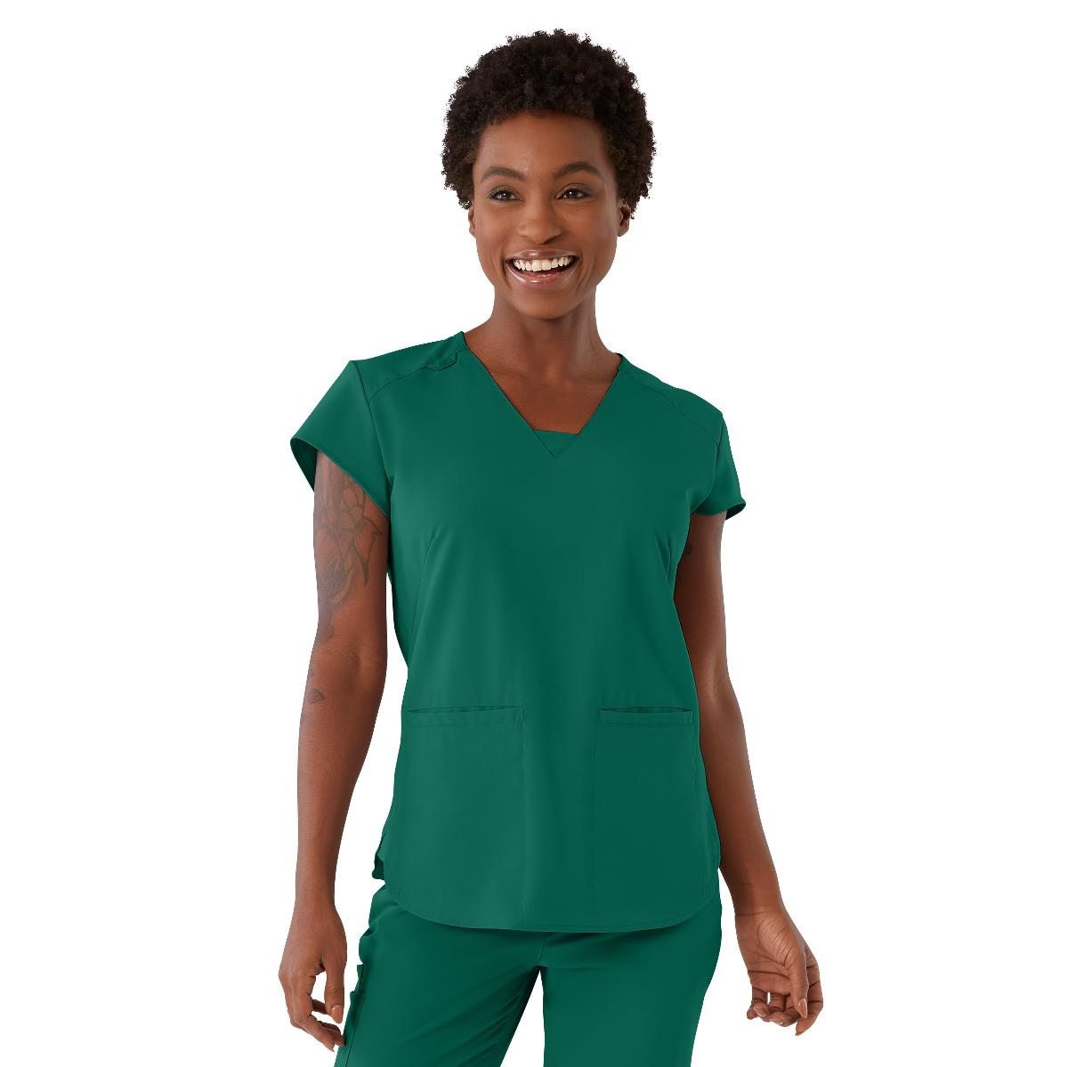 Medline Monroe AVE Women's V-Neck Tunic Style Scrub Tops (Style 4805)