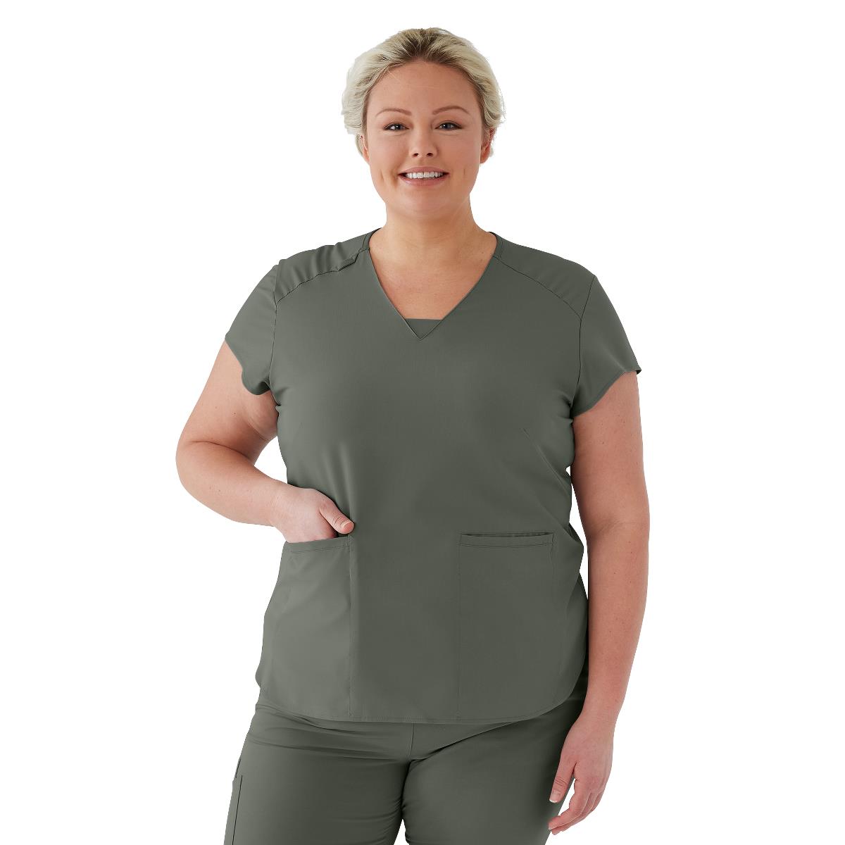 Medline Monroe AVE Women's V-Neck Tunic Style Scrub Tops (Style 4805)