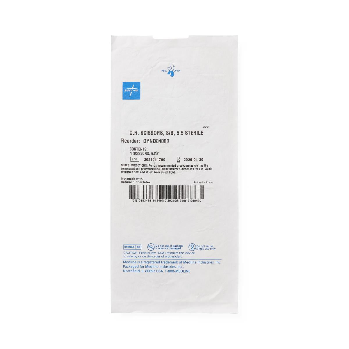 Medline Floor Grade Sharp/Blunt OR Scissors