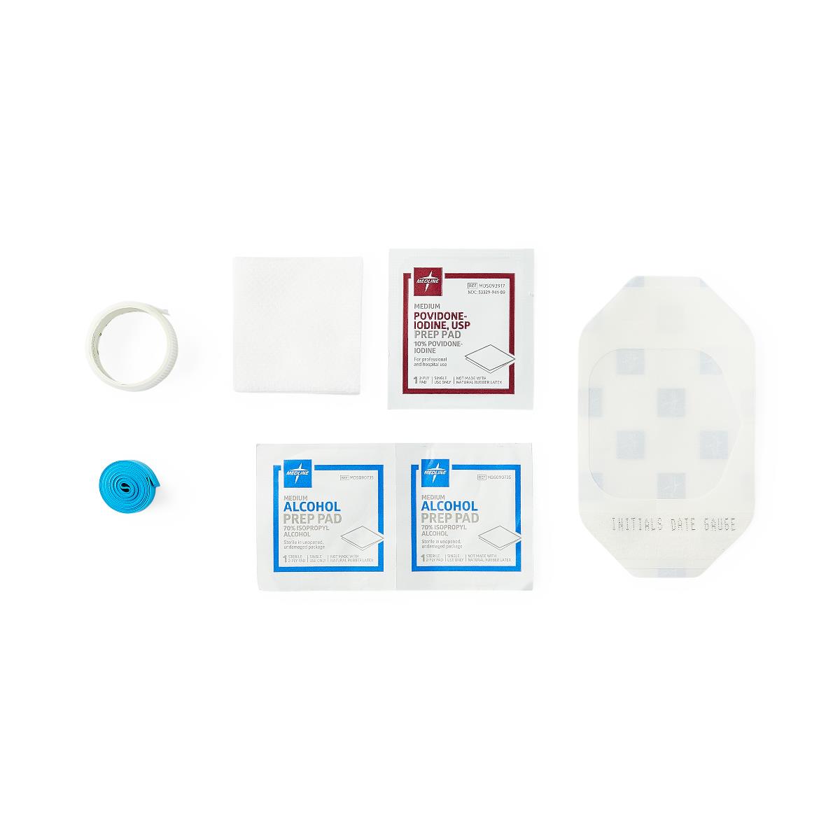 Medline IV Start Kits with Alcohol and PVP Prep