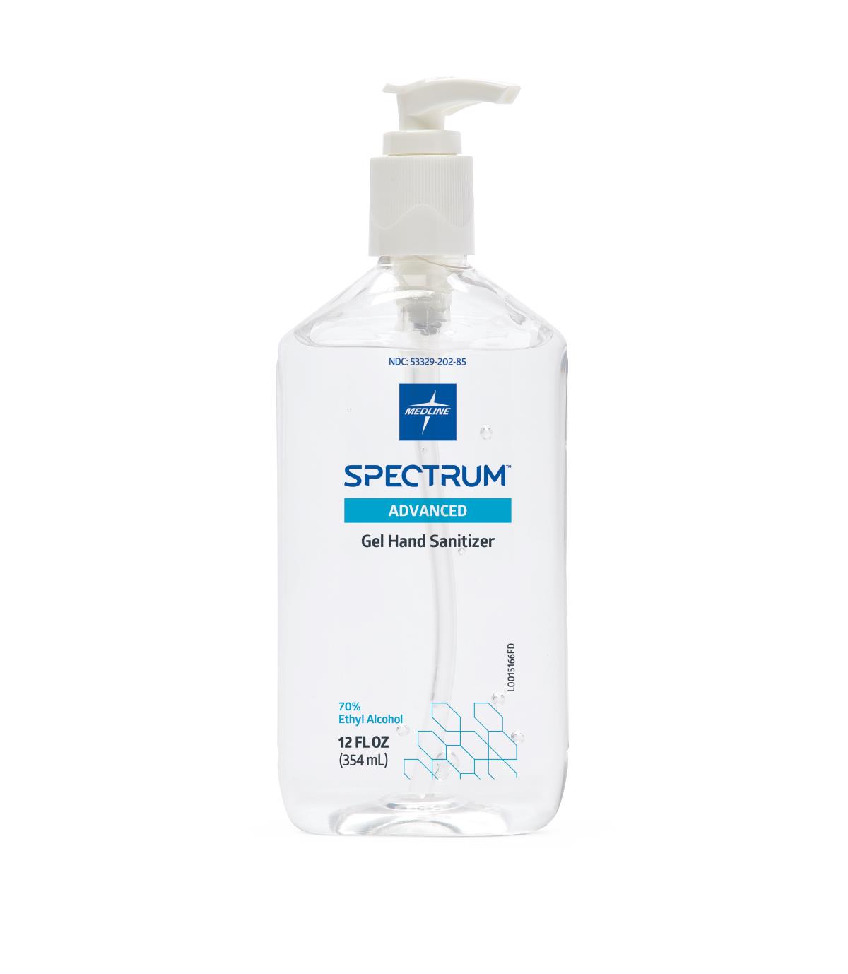 Medline Spectrum Advanced 70% Ethyl Alcohol Gel Hand Sanitizers