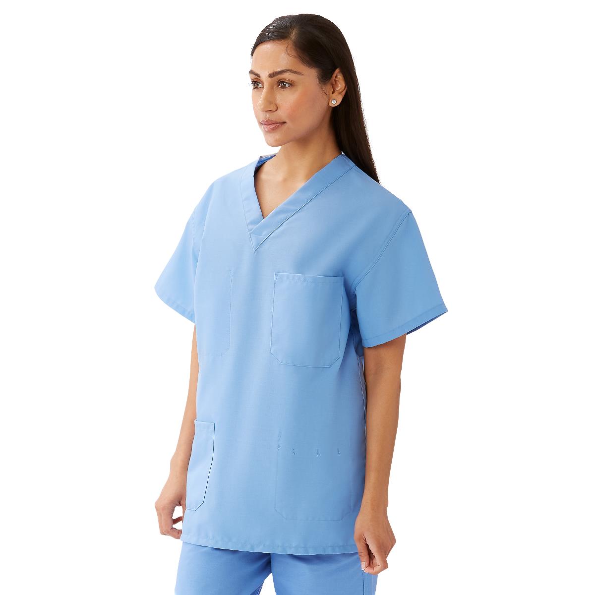 Medline AngelStat Unisex Reversible Scrub Tops with Medline Color Coding (Style 630)
