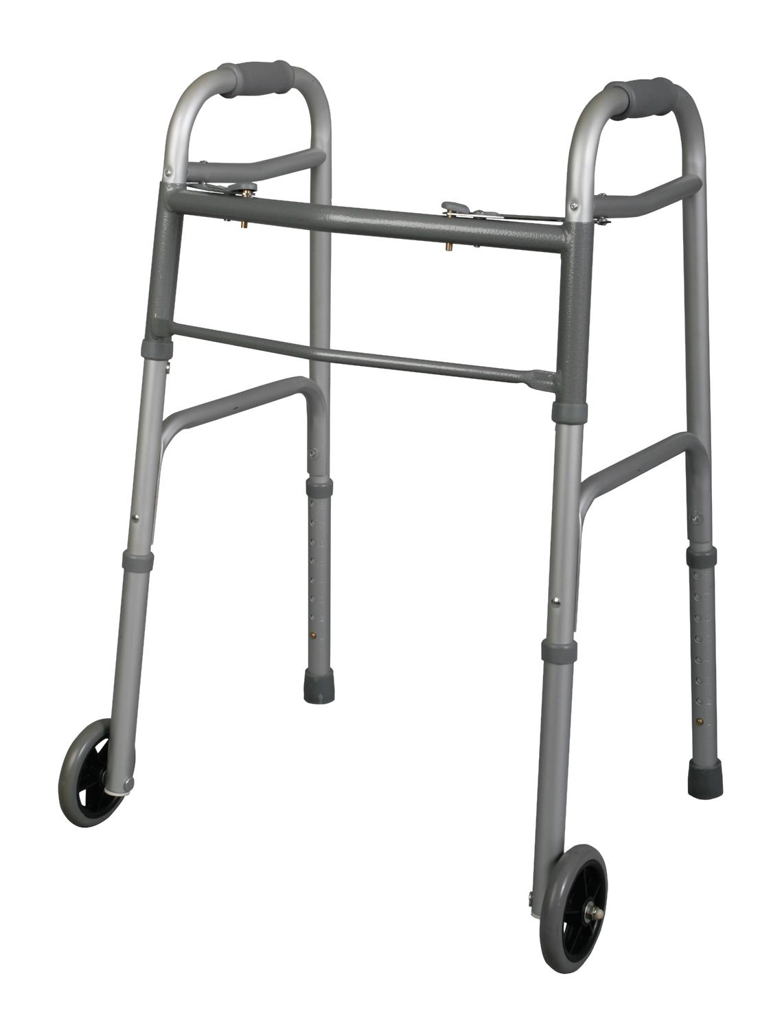 Medline Youth Folding Walkers with 5" Wheels