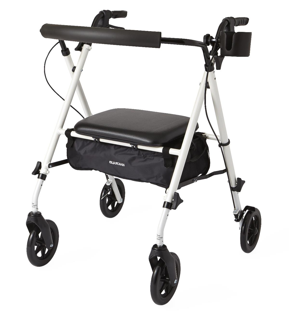Medline Luxe Wide Rollator with 7" Wheels