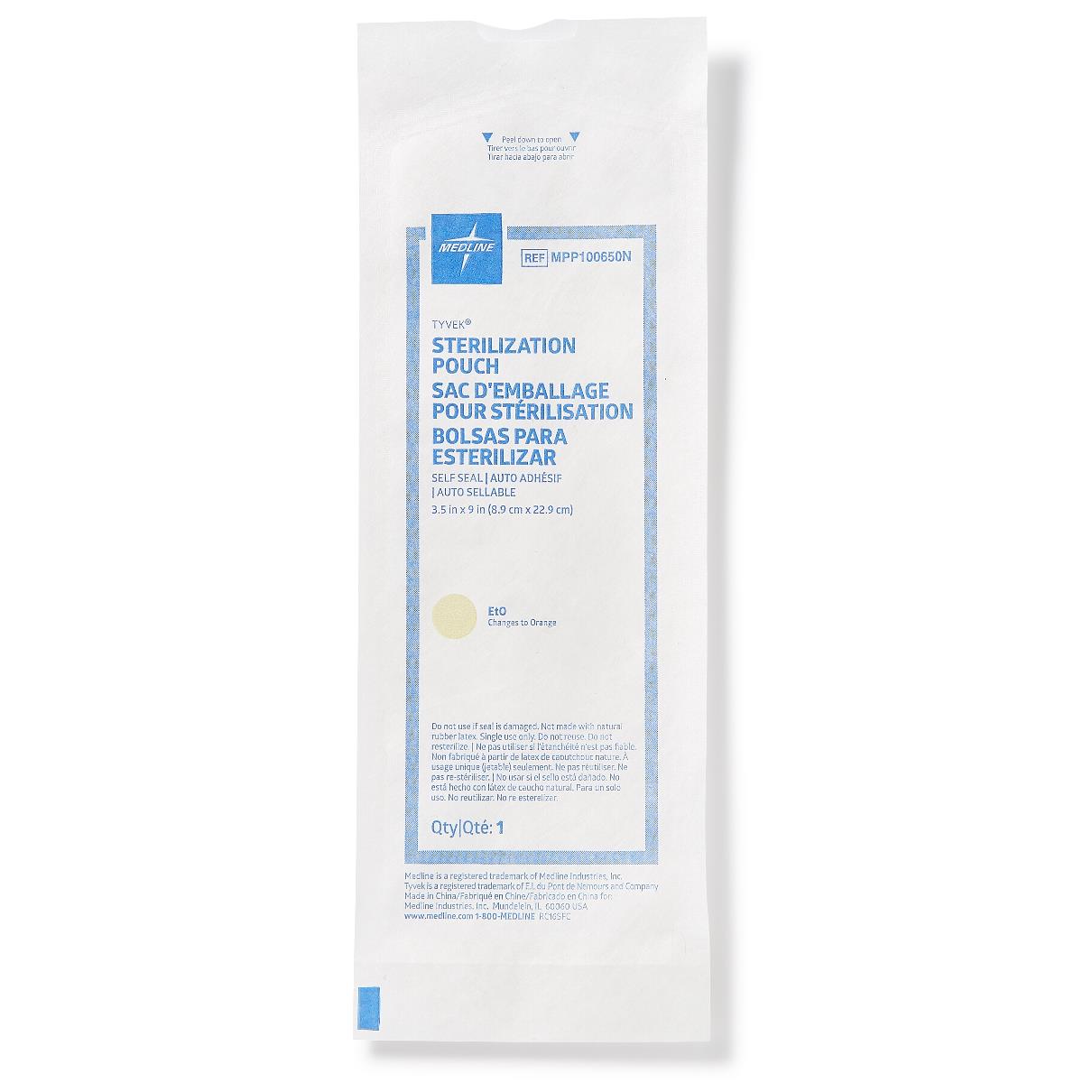 Medline Self-Seal Tyvek Sterilization Pouches for Low Temperatures