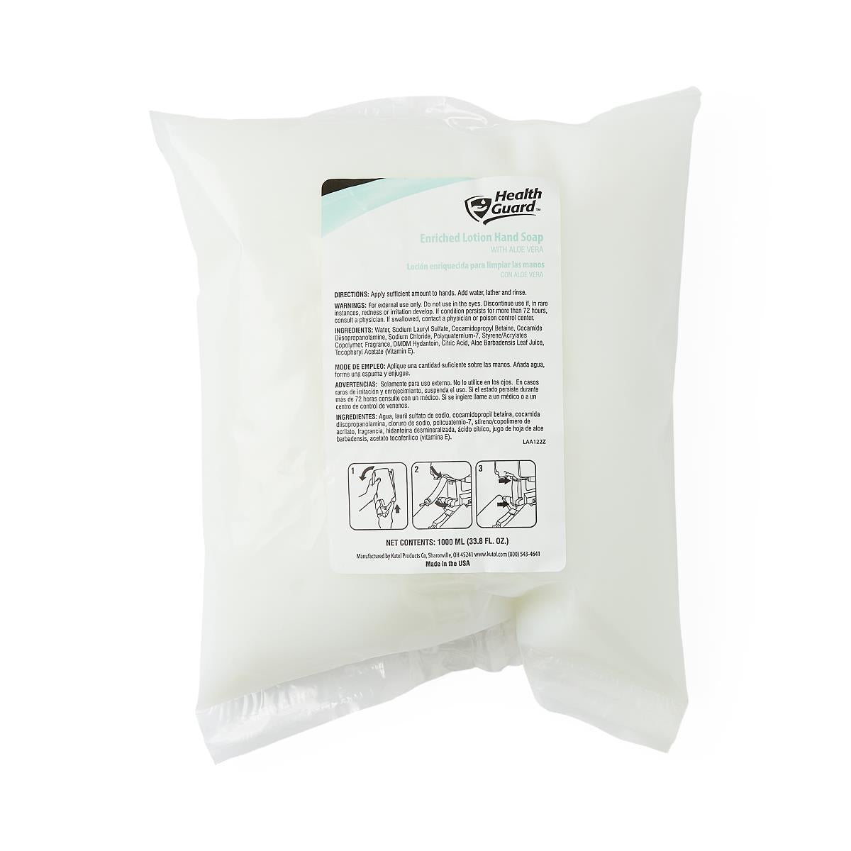 Medline HealthGuard Enriched Lotion Hand Soap with Aloe Vera