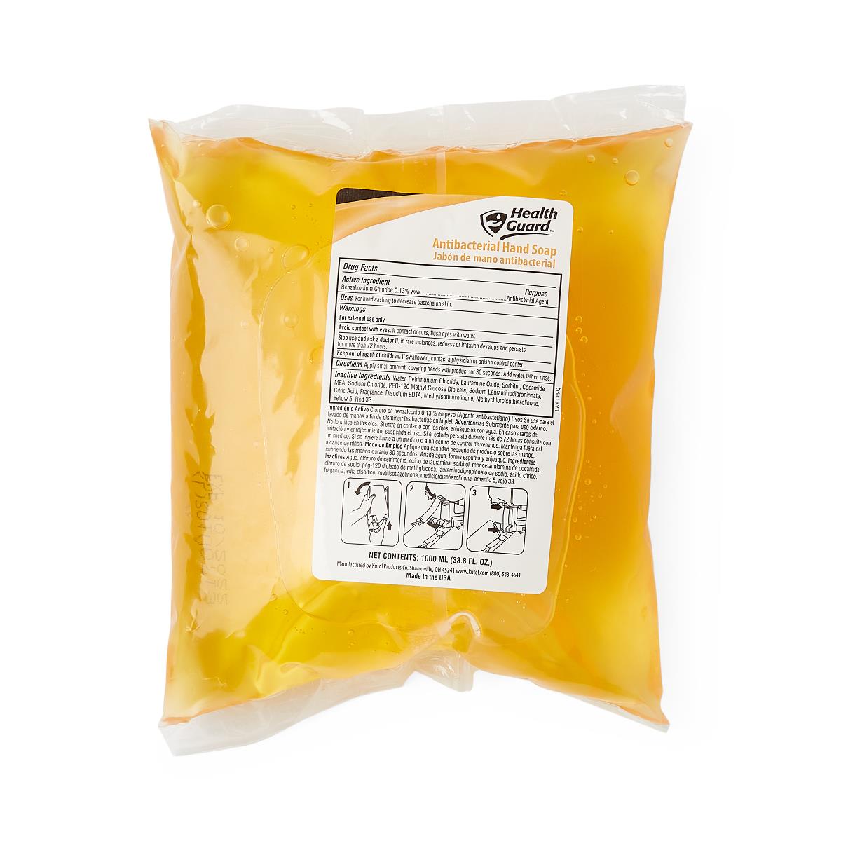 Medline HealthGuard Antibacterial Liquid Hand Soap