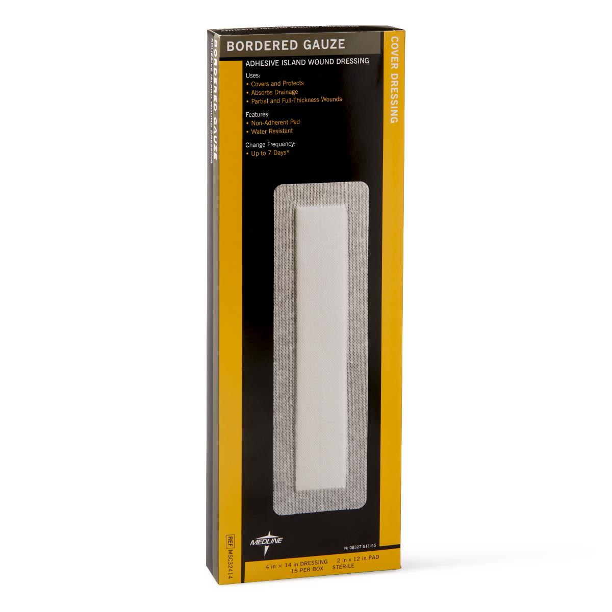 Medline Bordered Gauze Adhesive Island Wound Dressings