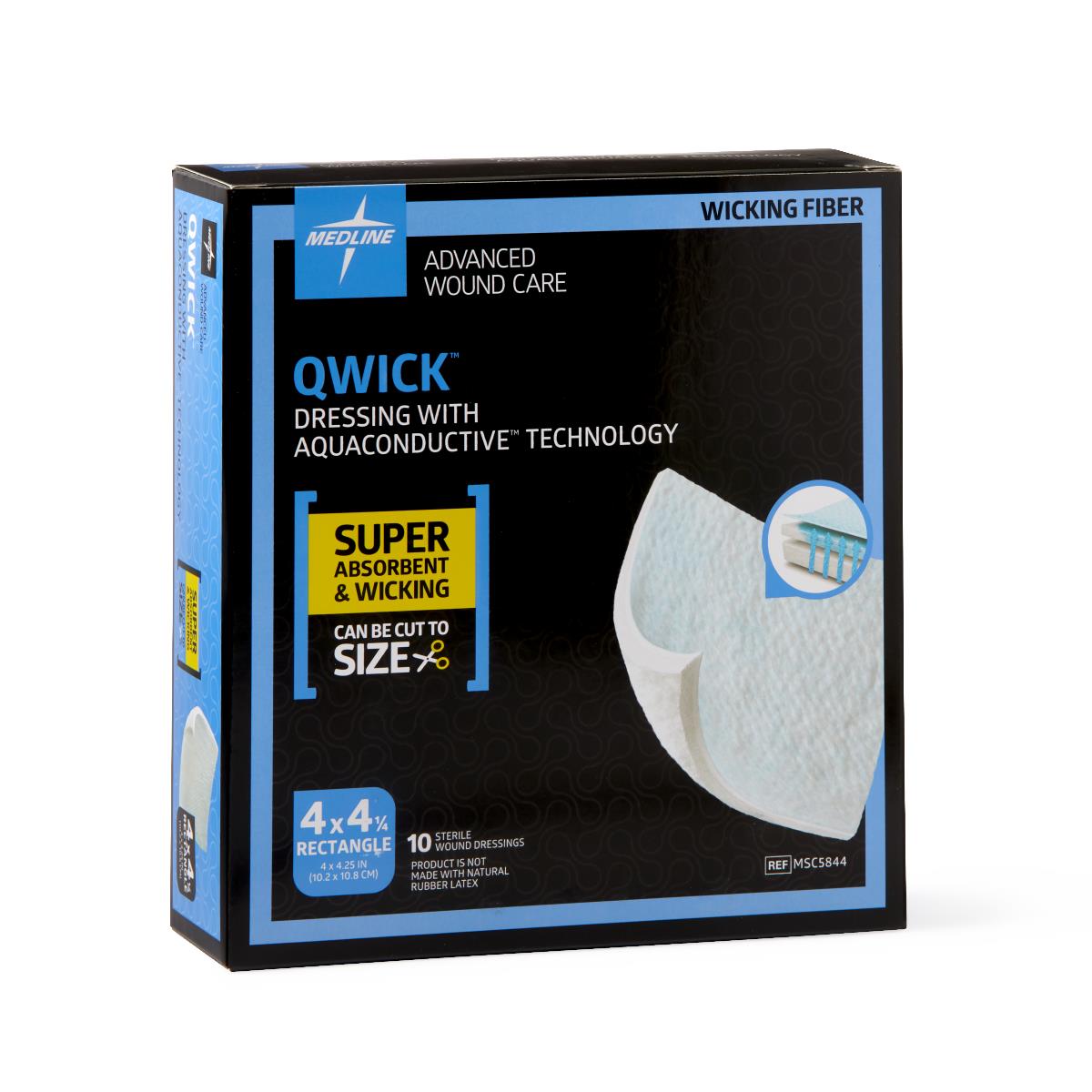 Medline Qwick Nonadhesive Superabsorbent Wound Dressings