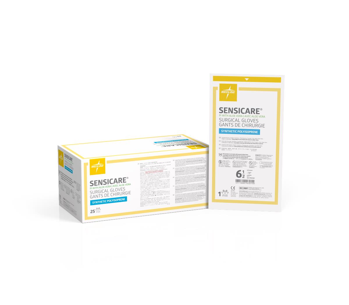 Medline SensiCare PI with Aloe Surgical Gloves