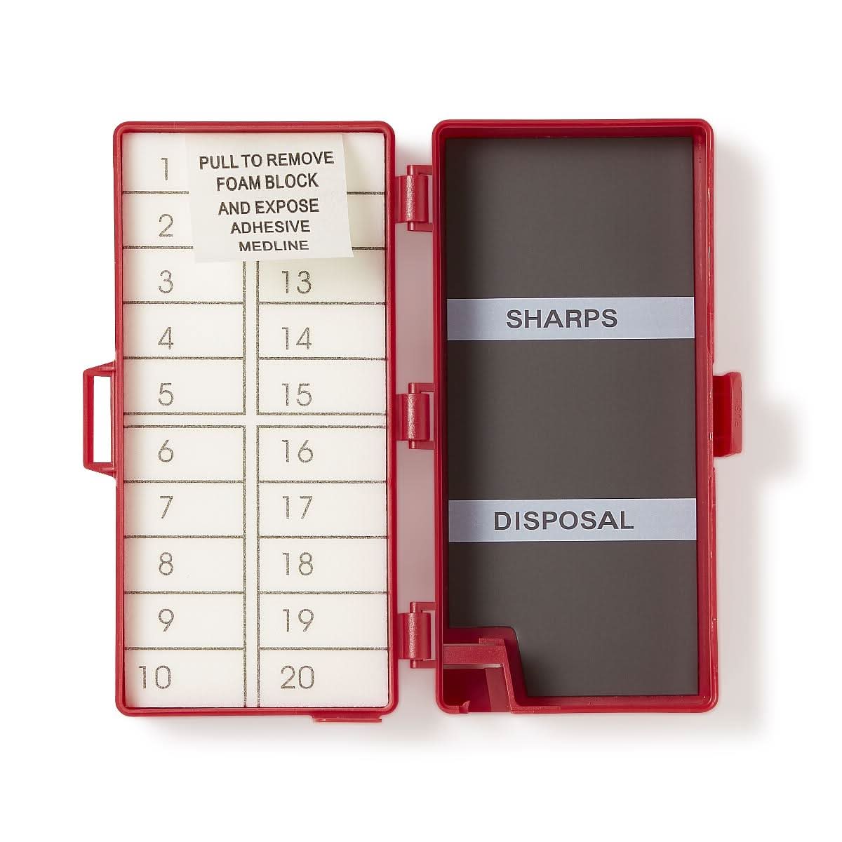 Medline Foam Block Needle Counters with Magnet and Blade Remover