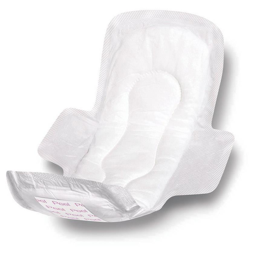 Medline Nonsterile Adhesive Sanitary Pads with Wings