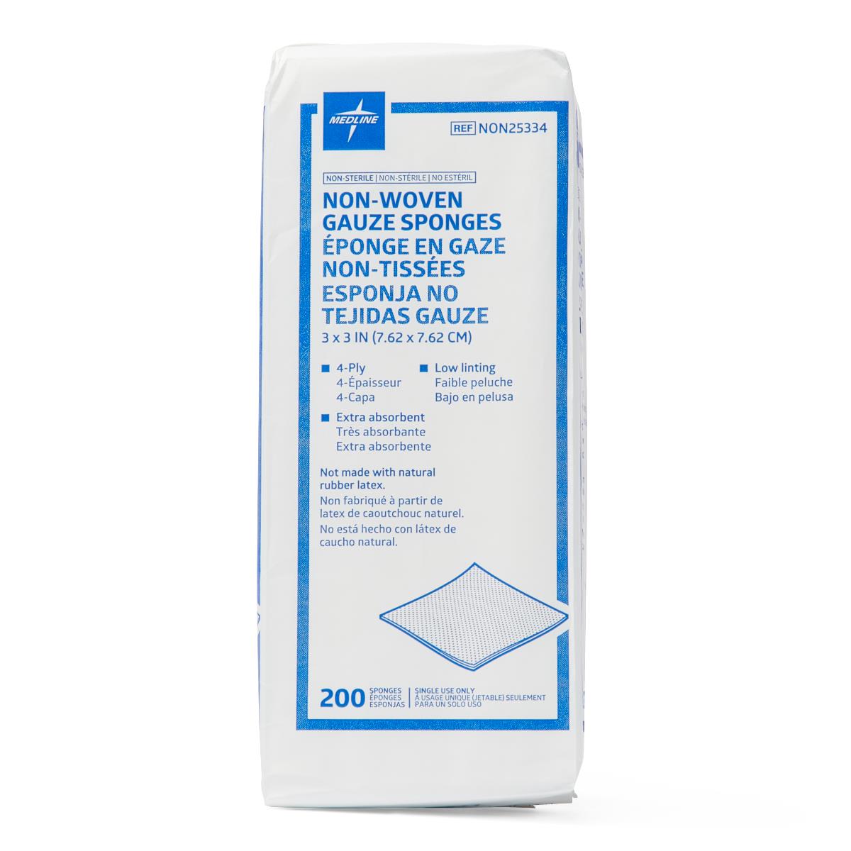 Medline Standard Nonsterile Nonwoven Gauze Sponges