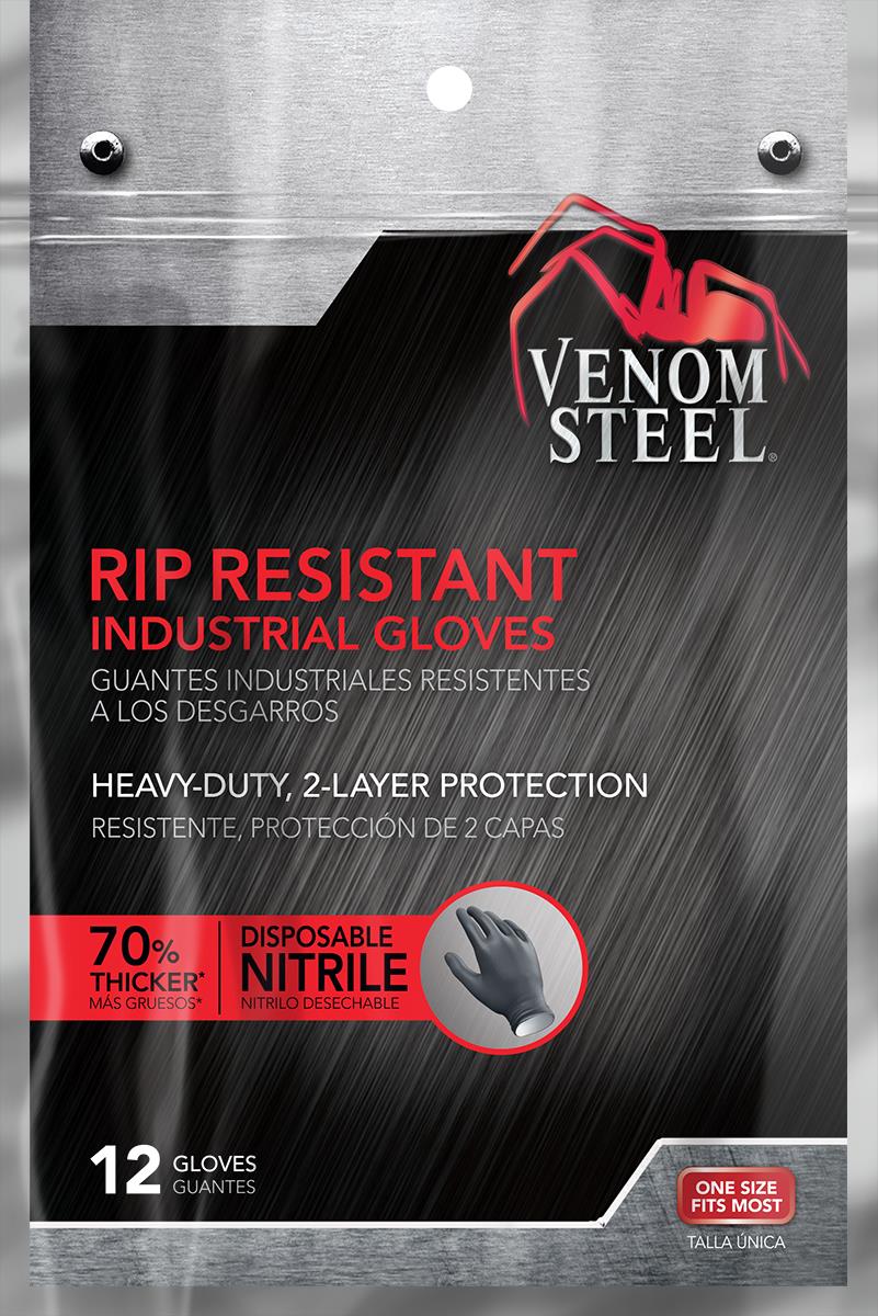 Medline Venom Steel Disposable Two-Layer Nitrile Gloves