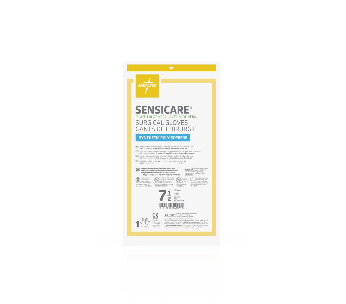 Medline SensiCare PI with Aloe Surgical Gloves