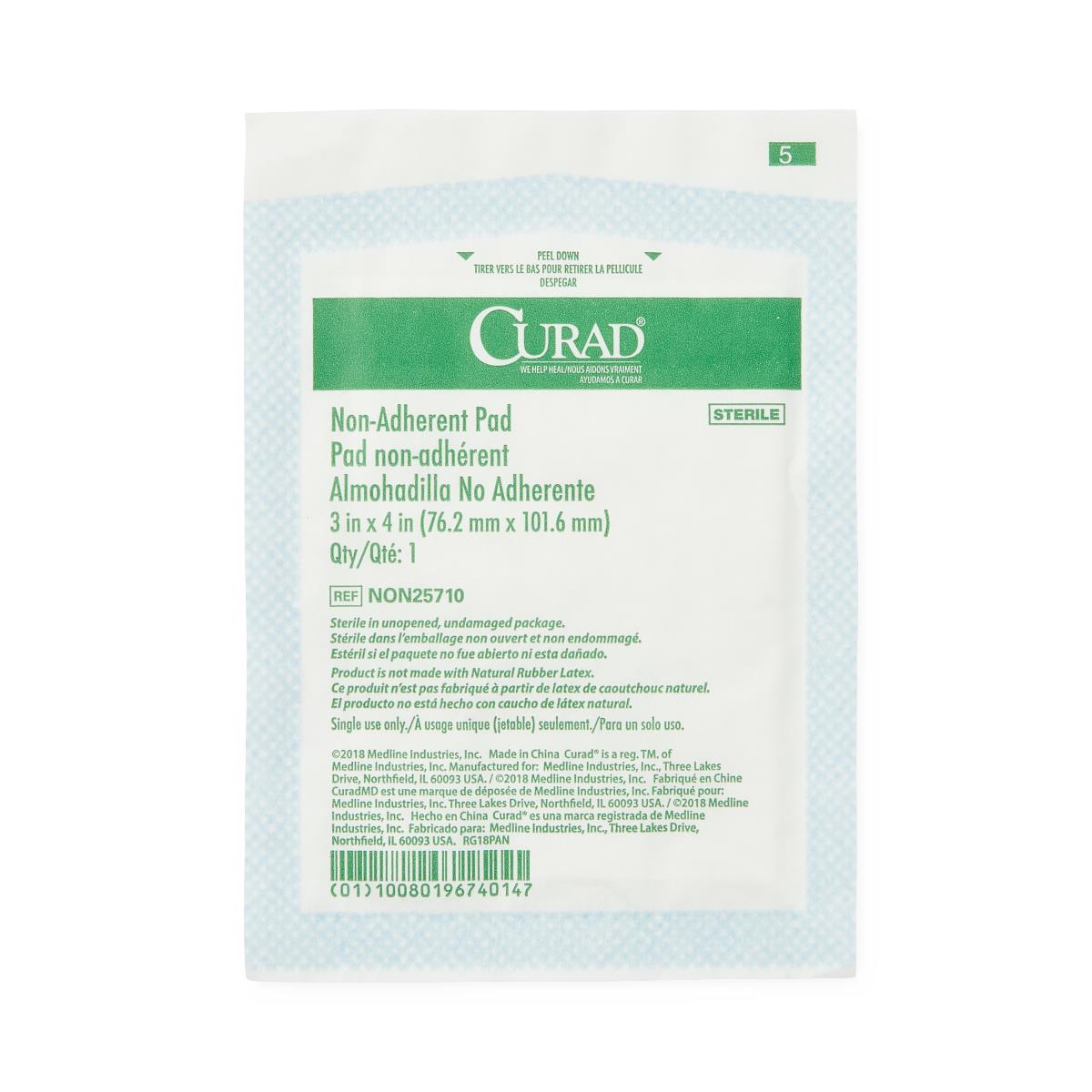 Medline CURAD Sterile Nonadherent Dressing Pads