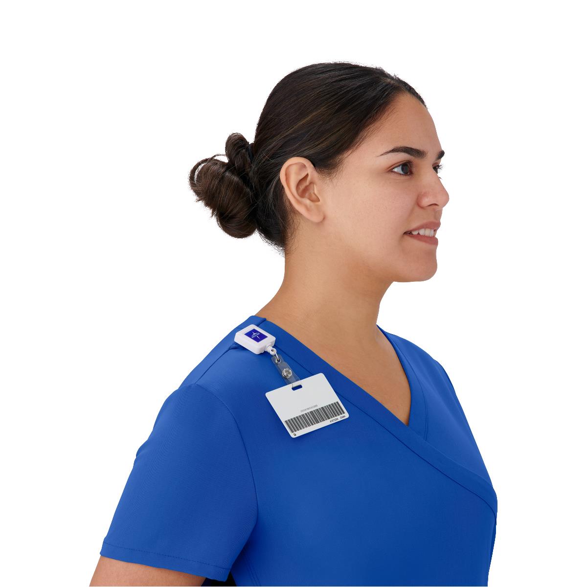 Medline Staten AVE Women's Yoga-Style Scrub Tops with Zipper Pockets (Style 4865)