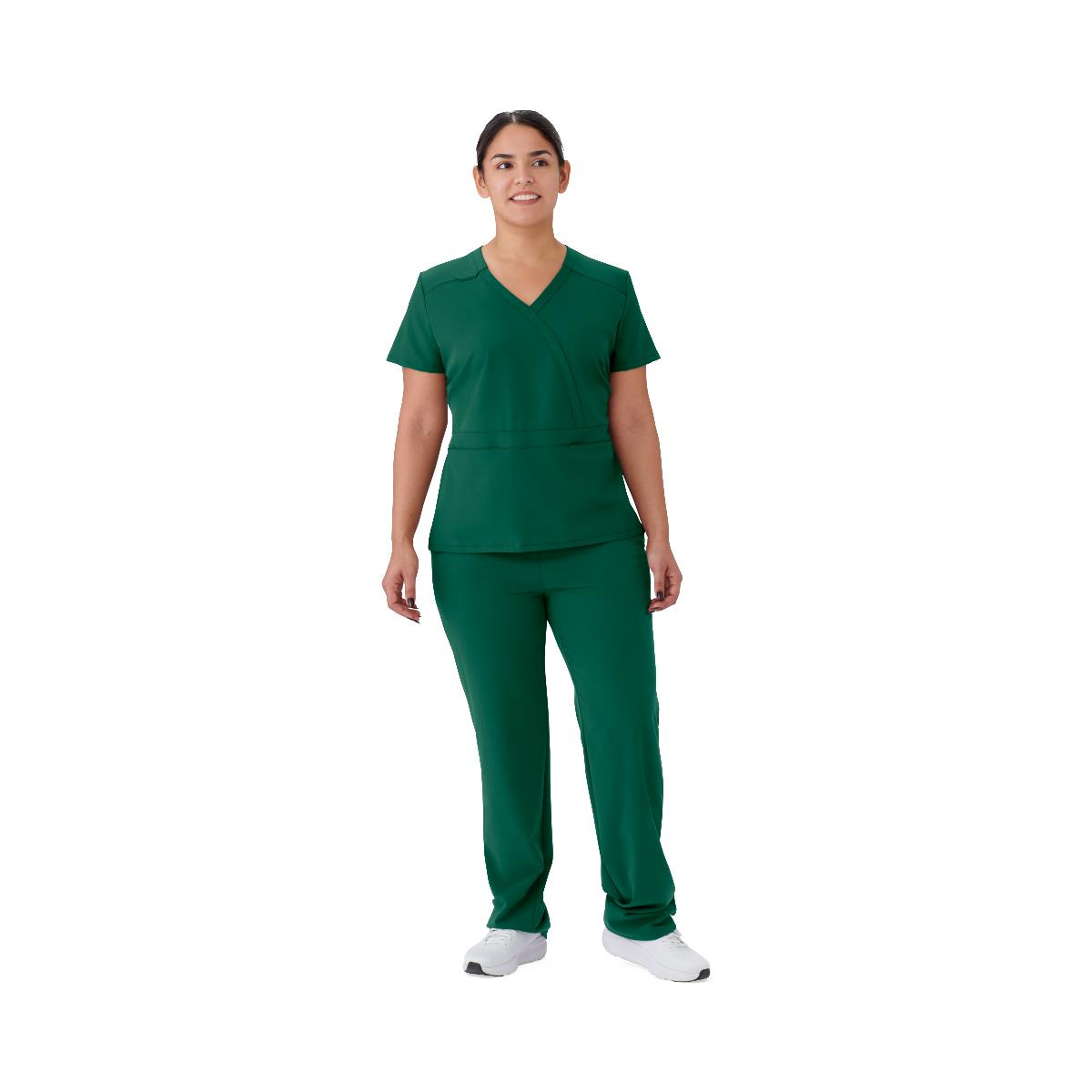Medline Brooklyn AVE Women's Mock Wrap 2-Pocket Scrub Tops (Style 48787)