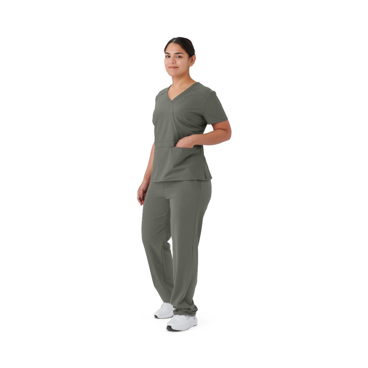 Medline Brooklyn AVE Women's Mock Wrap 2-Pocket Scrub Tops (Style 48787)