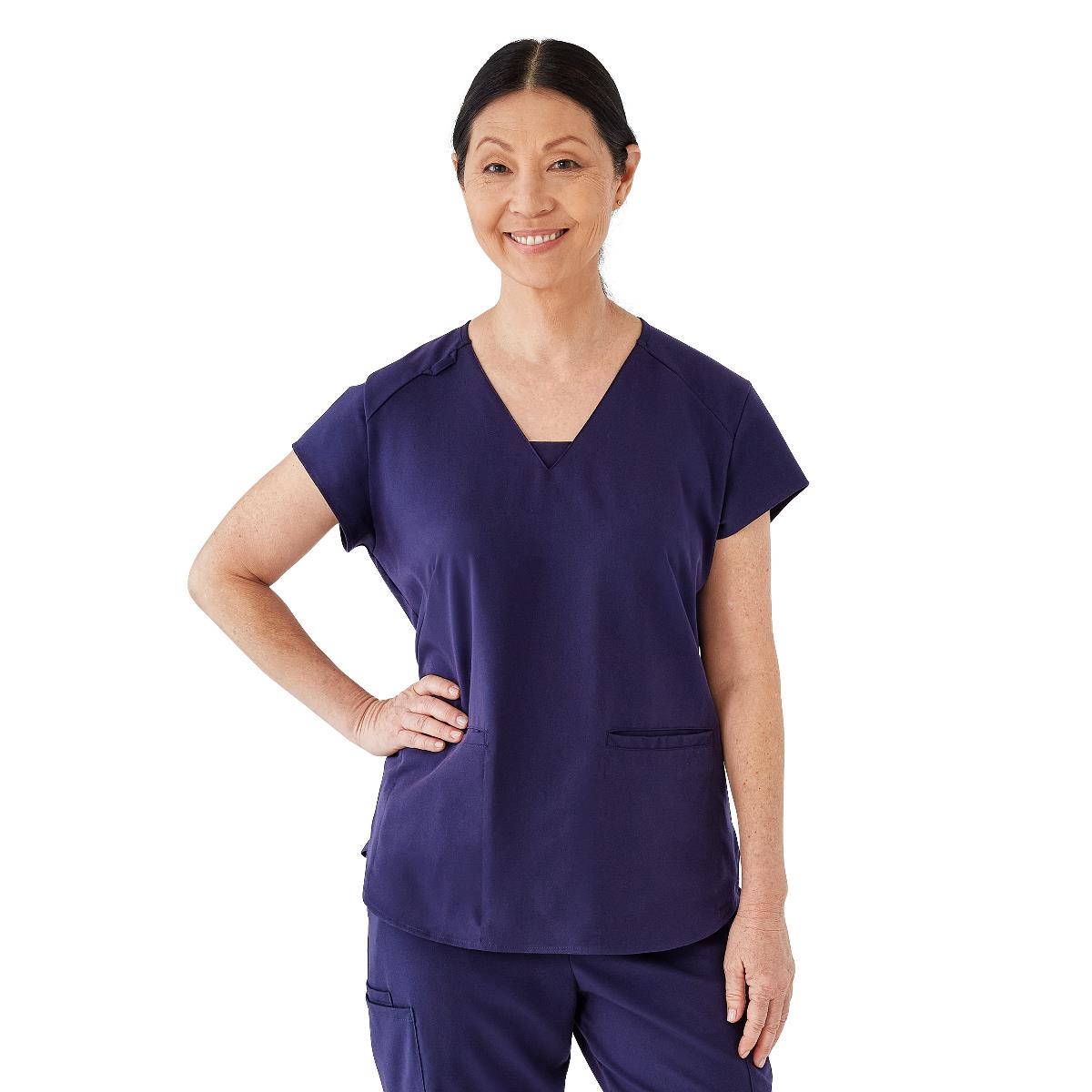 Medline Monroe AVE Women's V-Neck Tunic Style Scrub Tops (Style 4805)