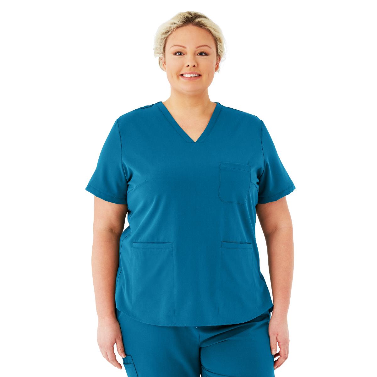 Medline Lexington AVE Women's 3-Pocket Scrub Tops (Style 4802) - Charcoal