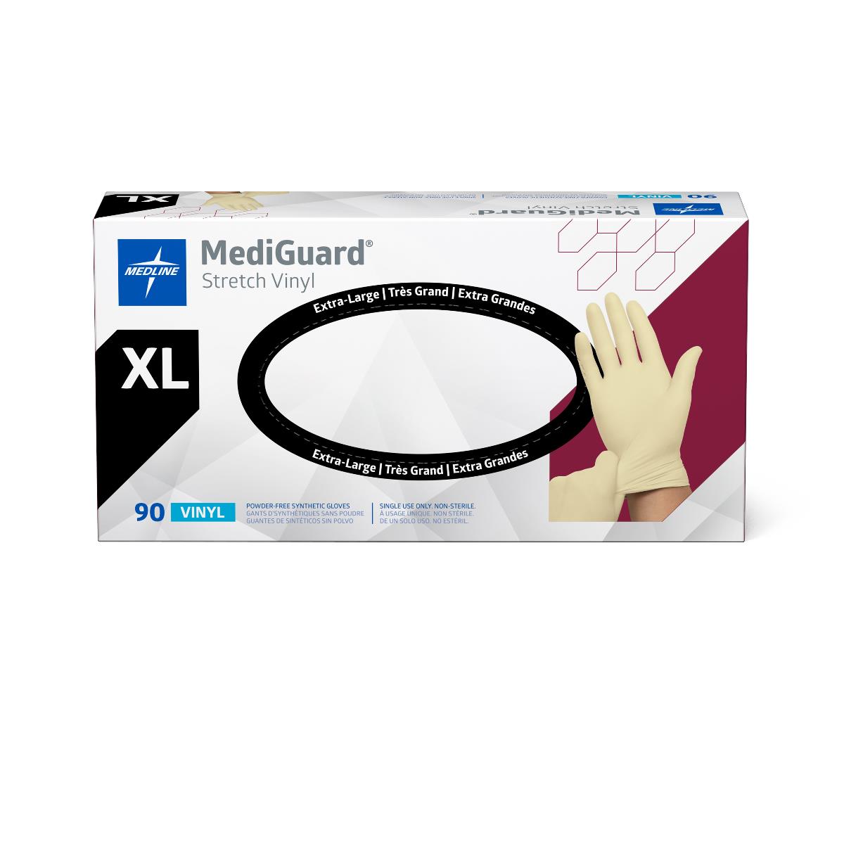 Medline MediGuard Stretch Vinyl Synthetic Exam Gloves
