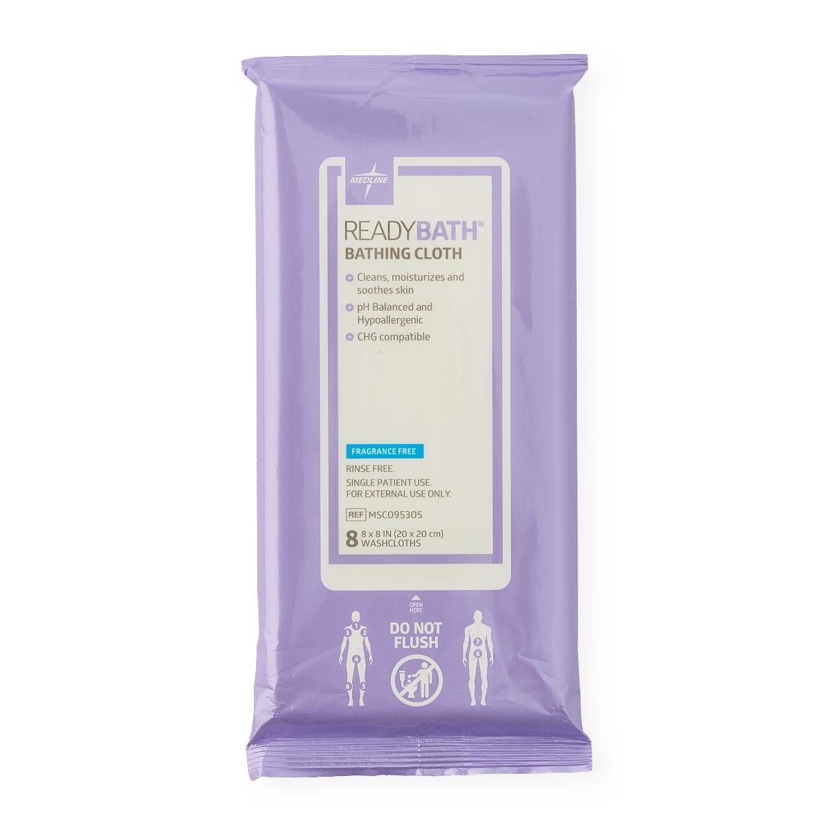 Medline ReadyBath Total Body Cleansing Standard Weight Washcloths