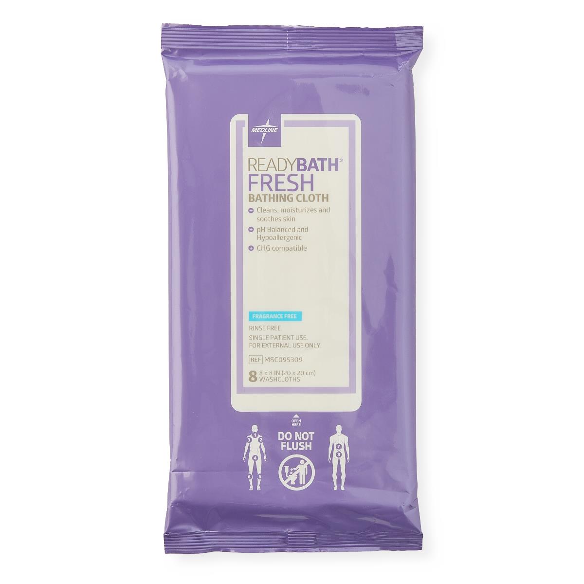 Medline ReadyBath Fresh Standard-Weight Bathing Cloths
