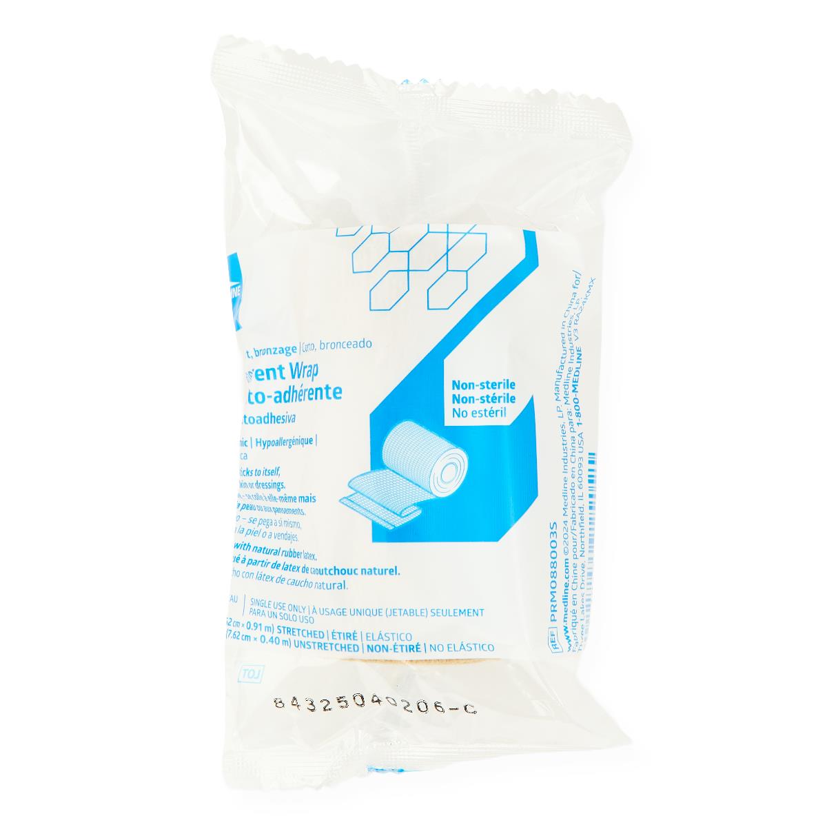 Medline Nonsterile Self-Adherent Wrap Short Rolls