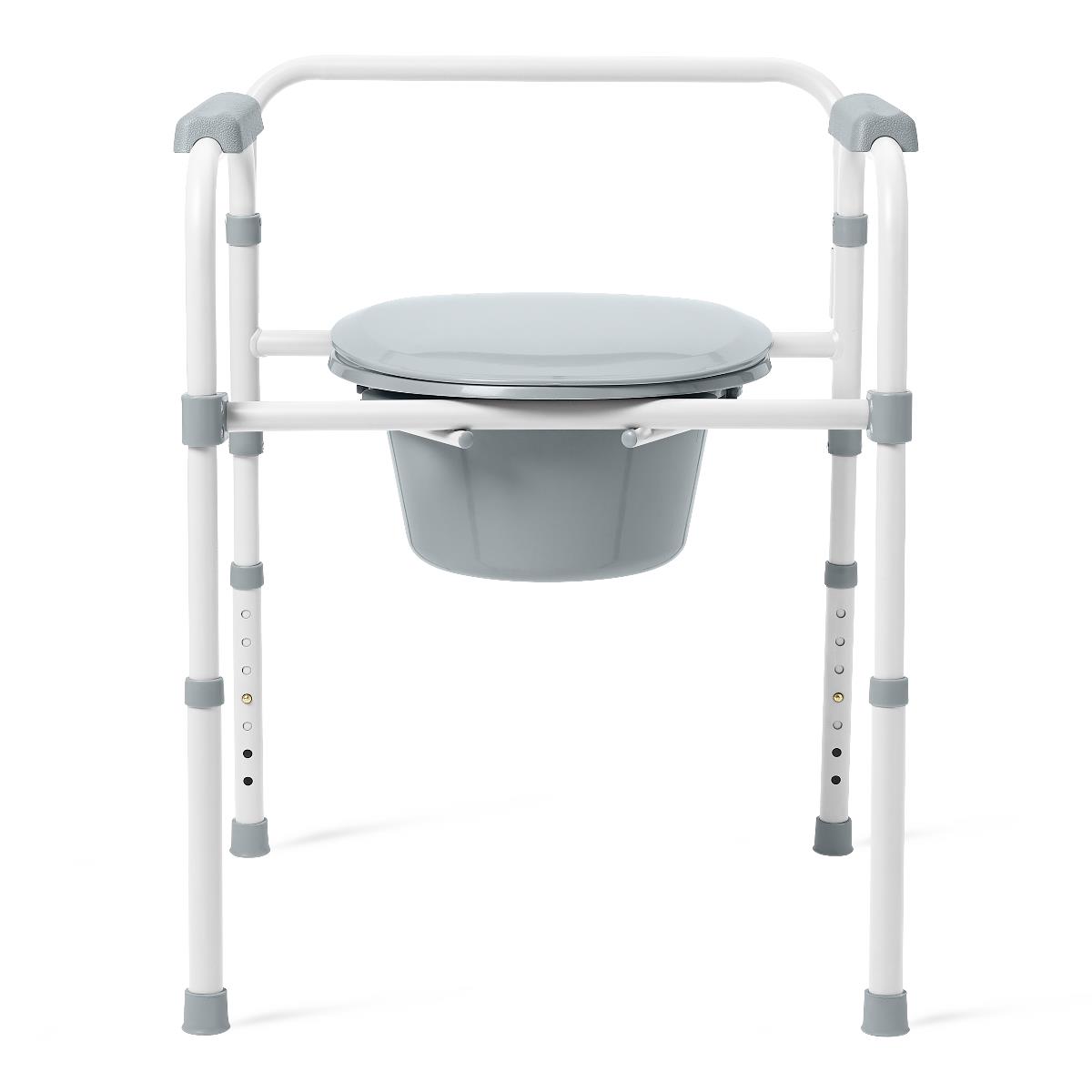 Medline Steel 3-in-1 Folding Elongated Commodes