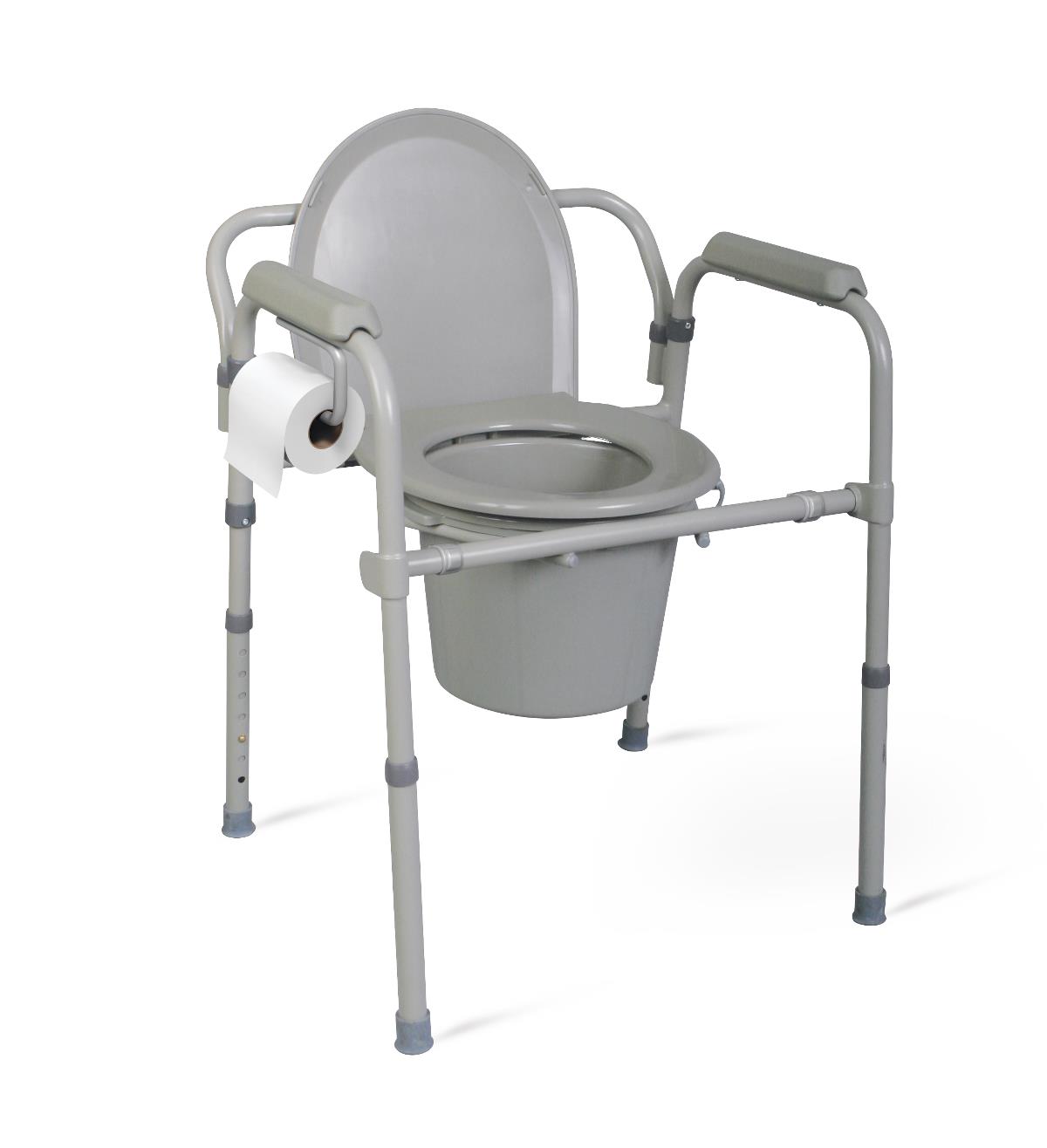 Medline 3-in-1 Steel Commodes with Standard Seating