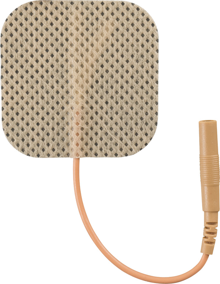 Compass Health Self-Adhesive Electrodes, 1.5" x 1.5" Tan Cloth in Foil Pouch