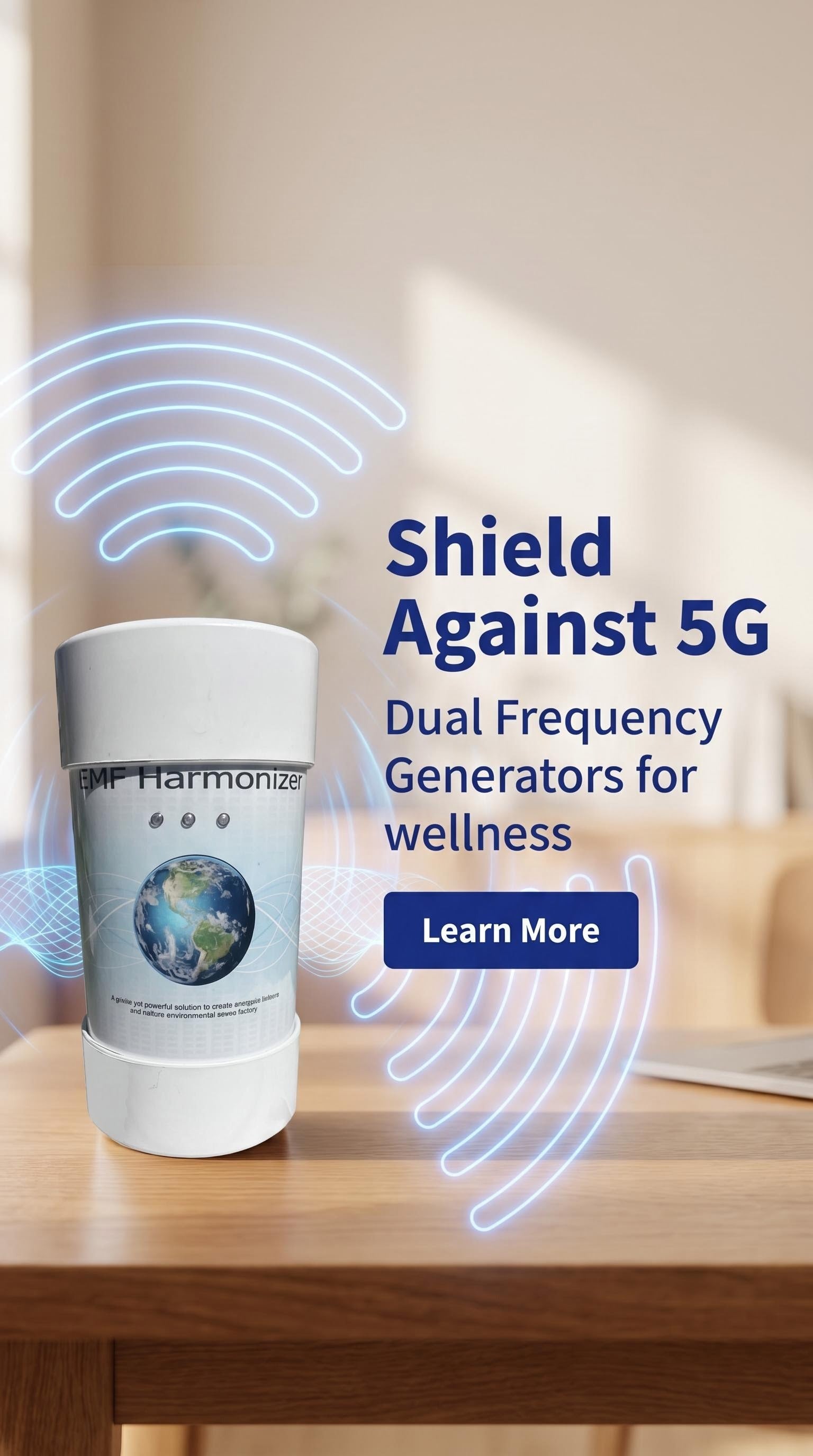 VibranceIQ Holistic Healthcare Upgraded Total EMF Harmonizer with 5G Shield and USB-C. Includes USB-C Cable and Wall Adapter.
