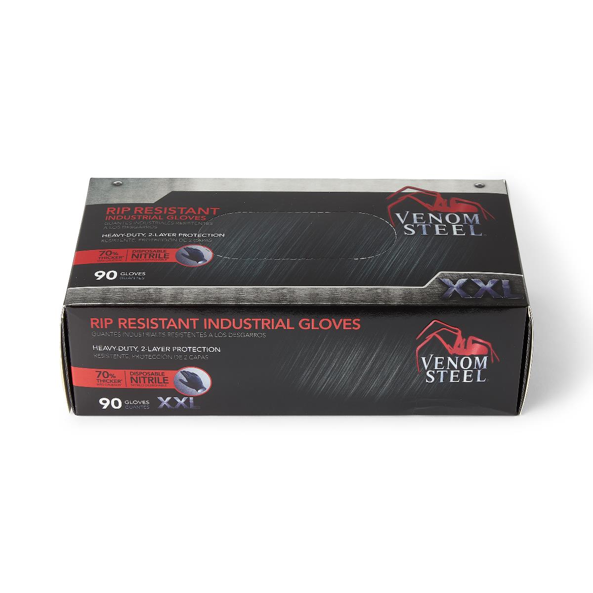 Medline Venom Steel Disposable Two-Layer Nitrile Gloves