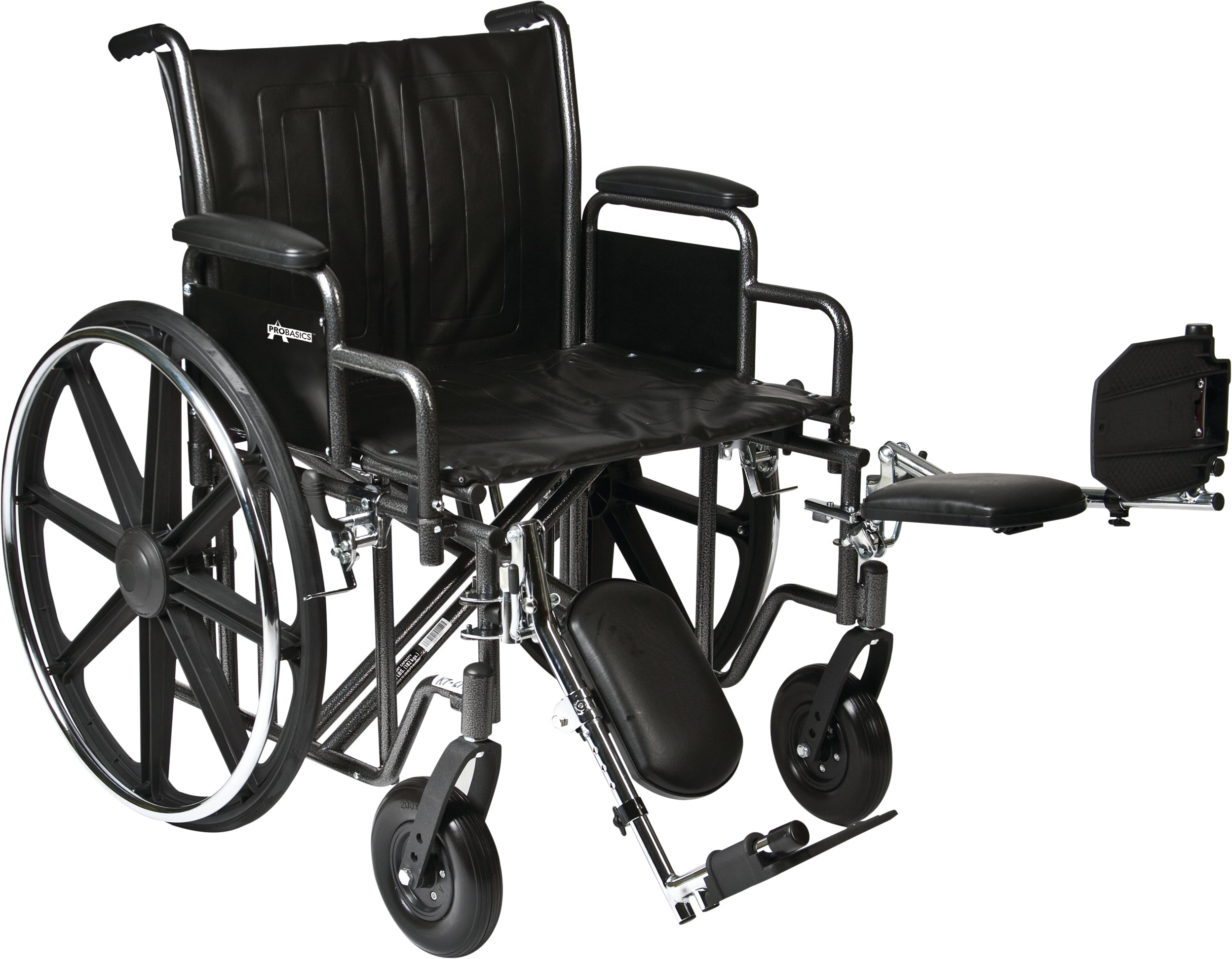 Compass Health ProBasics Heavy Duty K0007 Wheelchair, 26" x 20" Seat with Legrests,