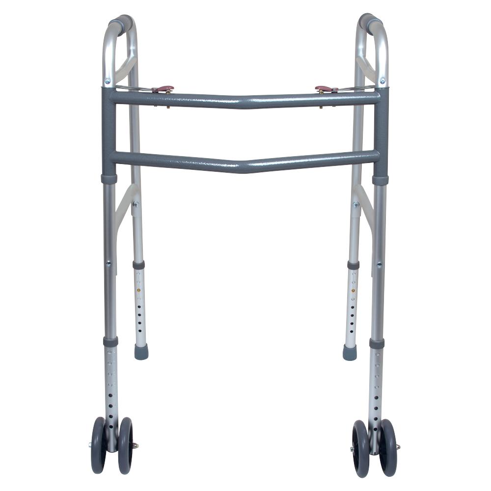 Compass Health ProBasics Bariatric 2-Button Walker with 5-inch Wheels 2/CS