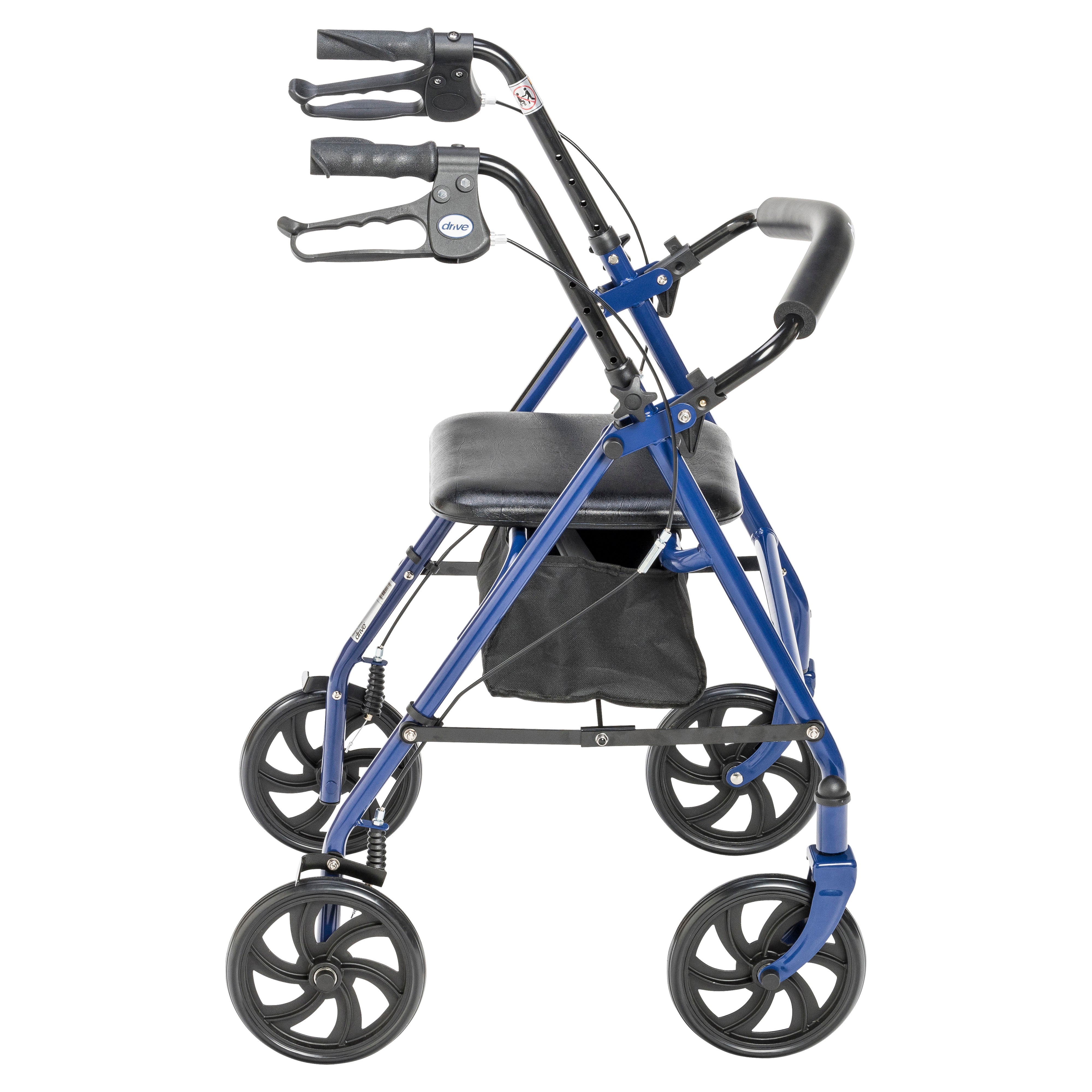 Drive Medical Four Wheel Rollator Rolling Walker with Fold Up Removable Back Support