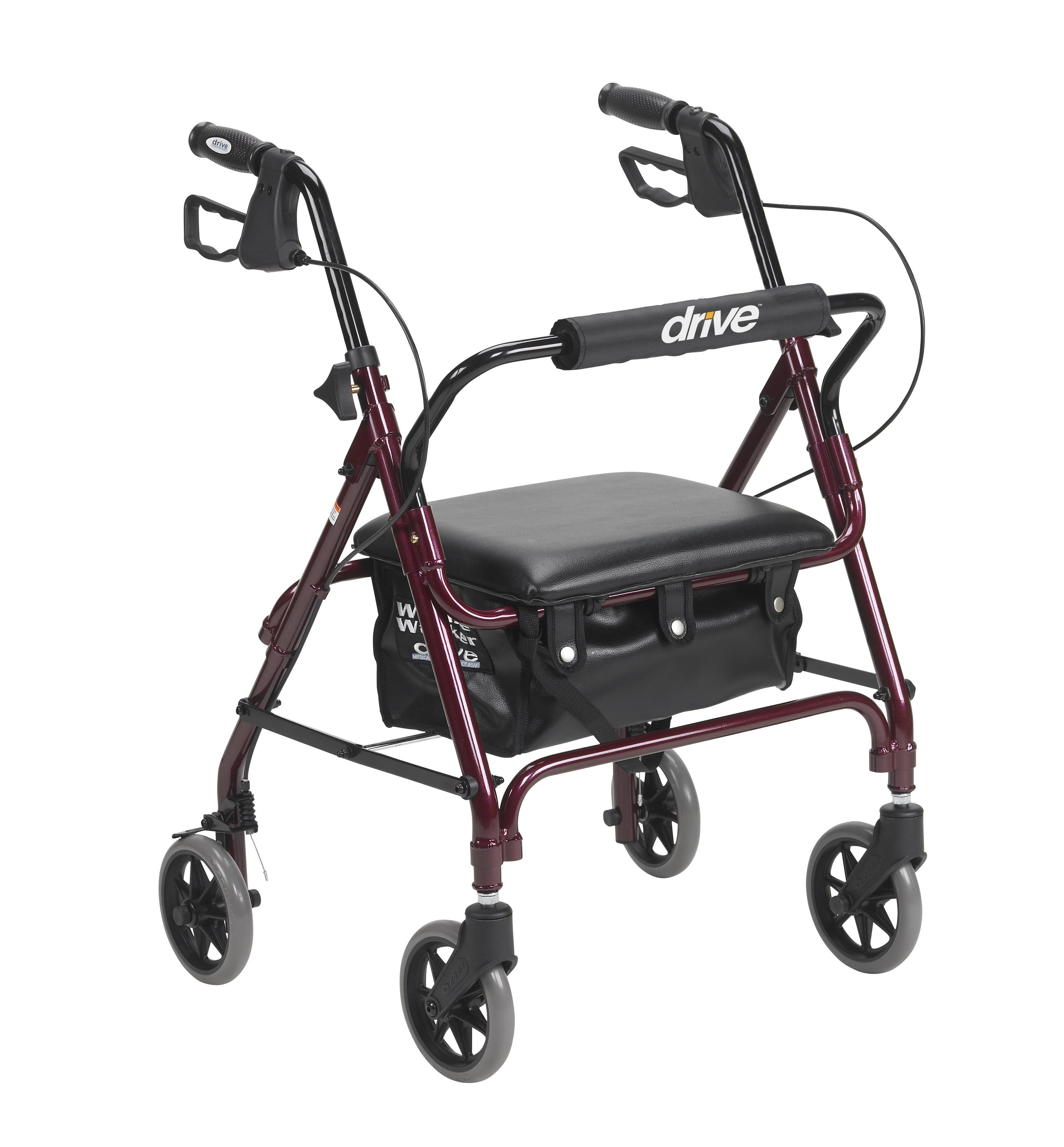 Drive Medical Junior Rollator Rolling Walker with Padded Seat